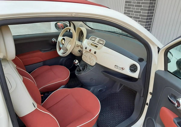 Fiat 500 cena 19900 przebieg: 165730, rok produkcji 2010 z Tykocin małe 352